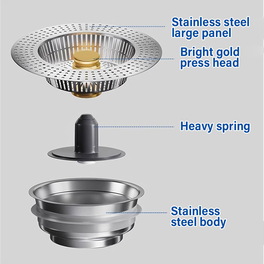 Lovyanocosh® 3-in-1 Stainless Steel Kitchen Sink Strainer ✨