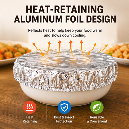 Lovyanocosh®🔥Home dining table & food container aluminum foil heat-retaining cover 🎉