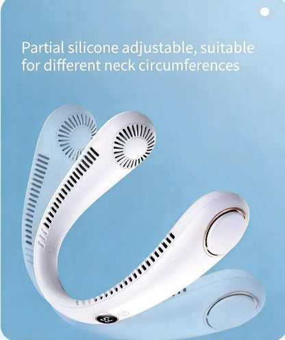 ❄️LAST DAY 50% OFF ✨BVJ® Portable Neck Fan, Bladeless Wearable Personal Fan, Hands-Free Cooling for Outdoor & Office