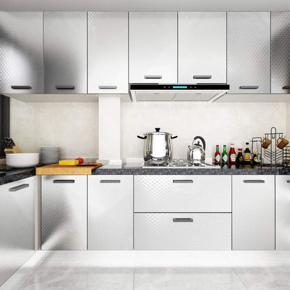 🔥Hot Sale - 50% OFF🔥Stainless Steel Kitchen Oil-Proof Adhesive Wallpaper Roll (15.7" W × 9.8 Ft L )