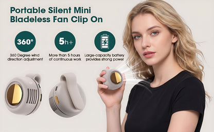 🎁Lovyanocosh® Mini Bladeless Fan ✨ Rechargeable 3 Speed Portable Cooling Fan