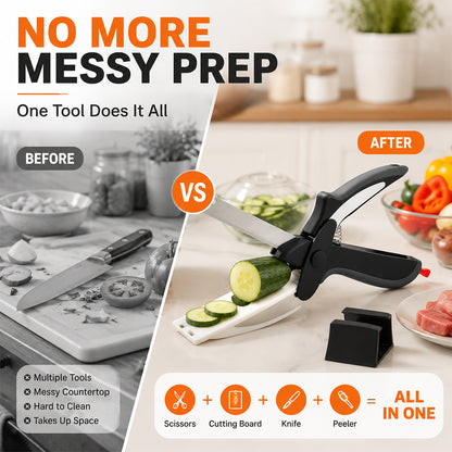 🥗 Lovyanocosh® 2-in-1 Kitchen Scissors & Cutting Board