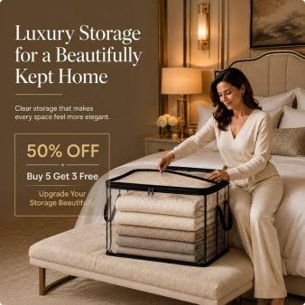 🎁LAST DAY 50% OFF ✨📦lovyanocosh® Large Heavy-Duty Thick Plastic Clear Storage