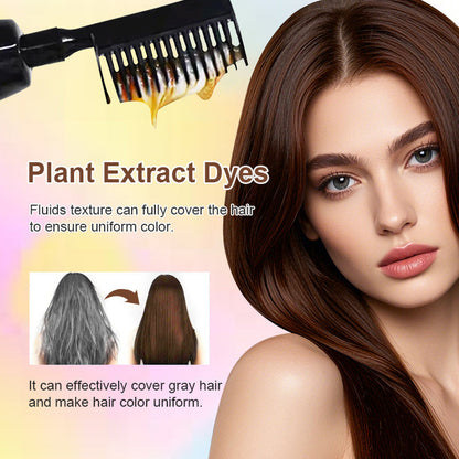 🧴Toclvo® 3-in-1 herbal hair coloring comb | Easy hair coloring at home with built-in brush