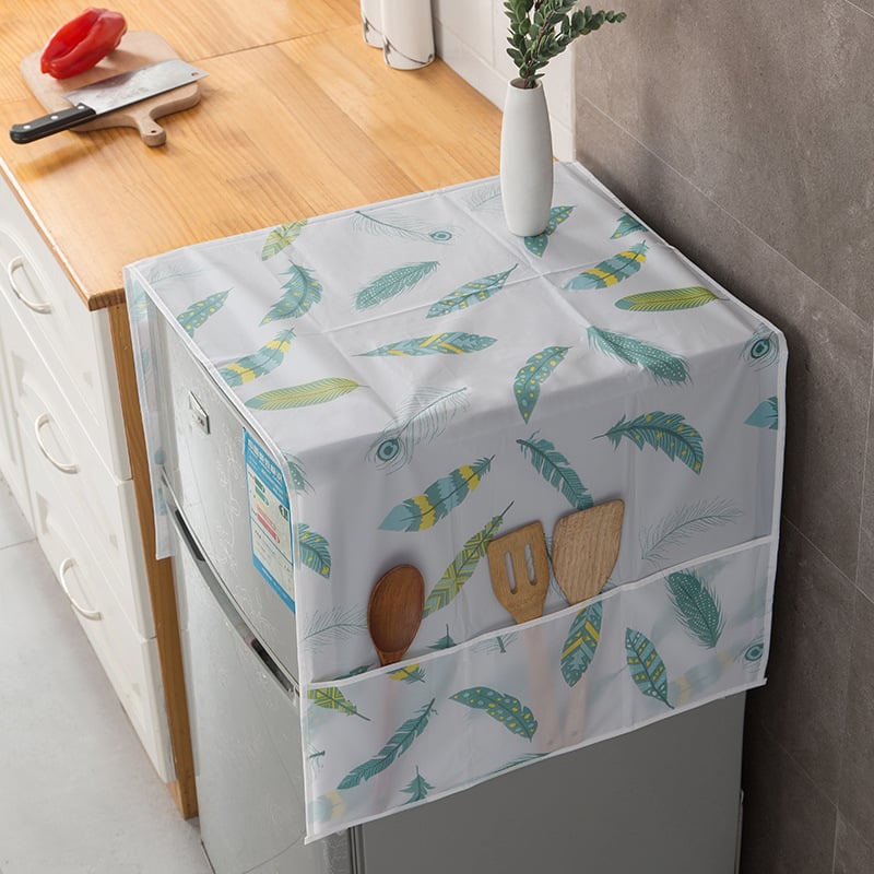 🌼Lovyanocosh® Fridge Dust Cover – Waterproof Top Protector with Handy Storage Pockets
