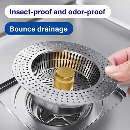 Lovyanocosh® 3-in-1 Stainless Steel Kitchen Sink Strainer ✨ up