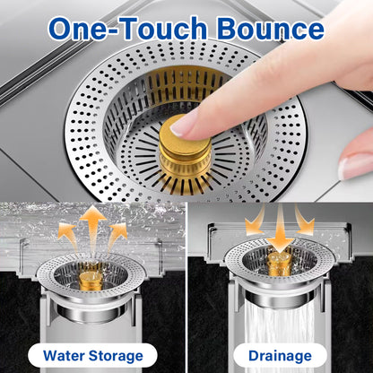 Lovyanocosh® 3-in-1 Stainless Steel Kitchen Sink Strainer ✨