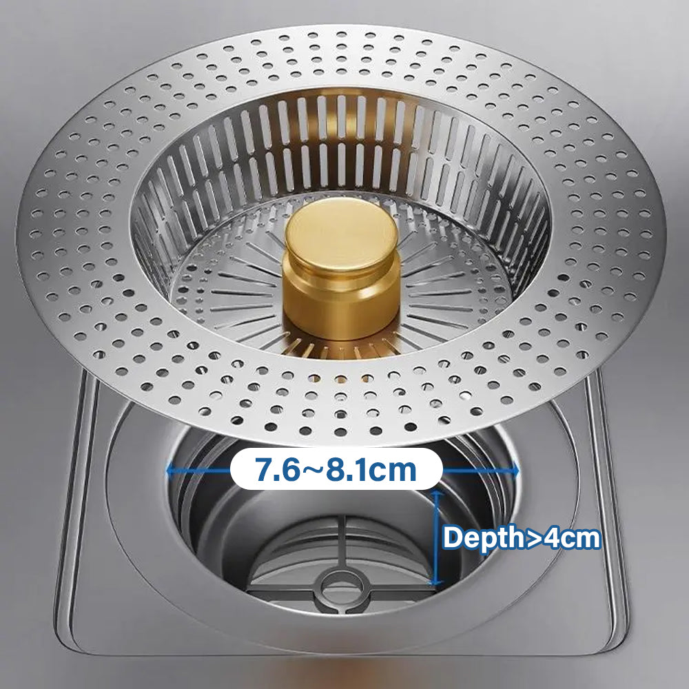 Lovyanocosh® 3-in-1 Stainless Steel Kitchen Sink Strainer ✨