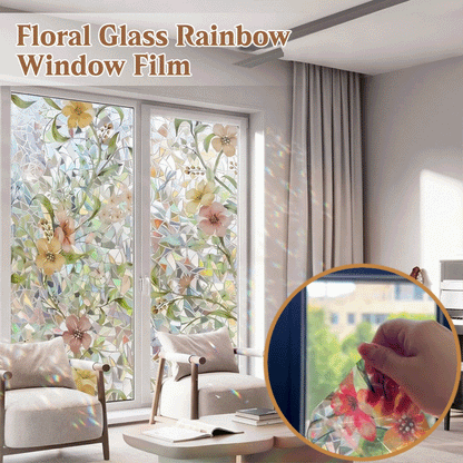 Lovyanocosh® Floral Glass Rainbow Window Film
