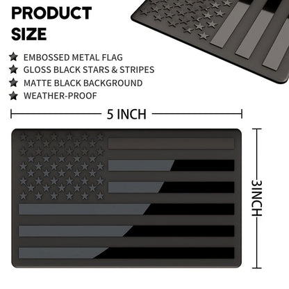 Lovyanocosh® 3D American Flag Emblem Decal - Aluminum Alloy Material (Not Plastic)