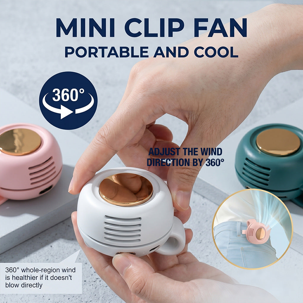 🎁Lovyanocosh® Mini Bladeless Fan ✨ Rechargeable 3 Speed Portable Cooling Fan