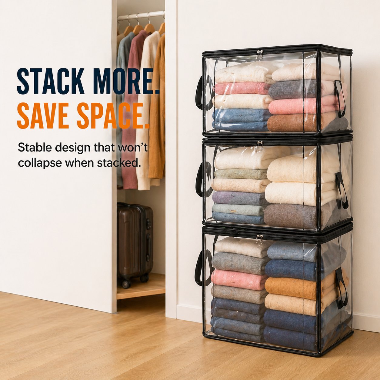 🎁LAST DAY 50% OFF ✨📦lovyanocosh® Large Heavy-Duty Thick Plastic Clear Storage
