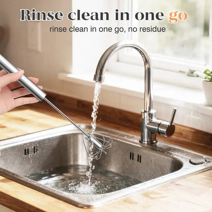 🎉LAST DAY 50% OFF ✨Stainless Steel Hand-Push Rotary Whisk – Effortless Mixing in Seconds!