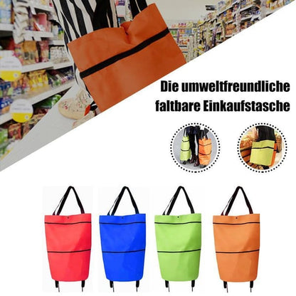 🥗 Last Day 50% OFF | Lovyanocosh® Foldable 2-in-1 Rolling Shopping Bag 🛒
