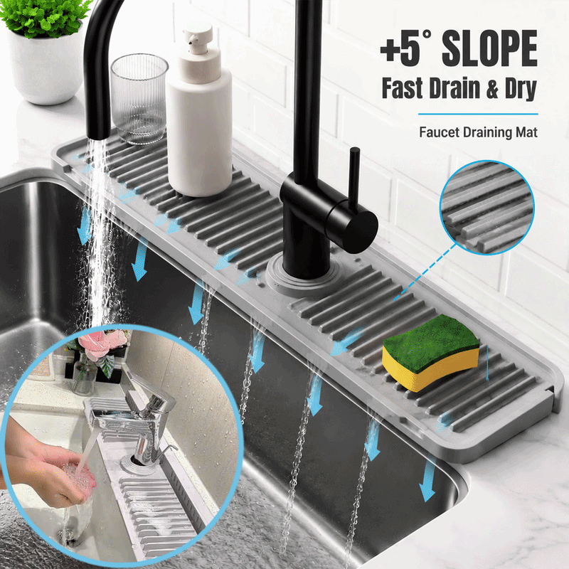 🔥 Hot Sale 50% OFF 🔥Minimalist Auto-Draining Silicone Sink Mat