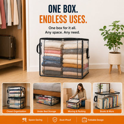 🎁LAST DAY 50% OFF ✨📦lovyanocosh® Large Heavy-Duty Thick Plastic Clear Storage