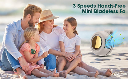 🎁Lovyanocosh® Mini Bladeless Fan ✨ Rechargeable 3 Speed Portable Cooling Fan