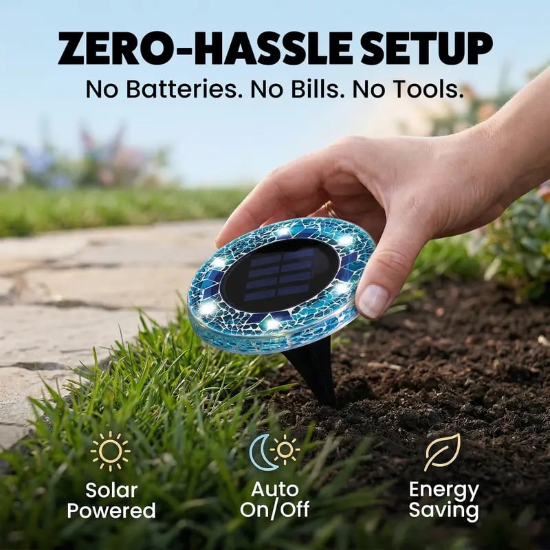 LAST DAY 50% OFF ✨Lovyanocosh® Handcrafted Mosaic Solar Disk Lights🔥