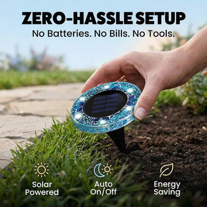 LAST DAY 50% OFF ✨Lovyanocosh® Handcrafted Mosaic Solar Disk Lights🔥
