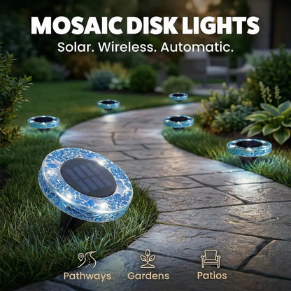 LAST DAY 50% OFF ✨Lovyanocosh® Handcrafted Mosaic Solar Disk Lights🔥