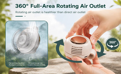 🎁Lovyanocosh® Mini Bladeless Fan ✨ Rechargeable 3 Speed Portable Cooling Fan