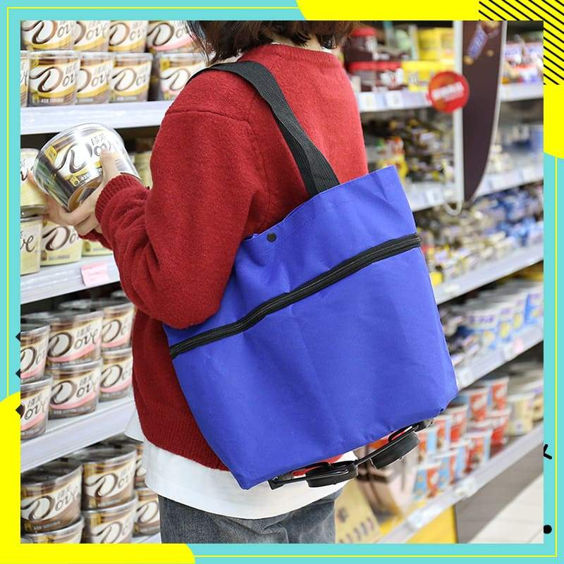 🥗 Last Day 50% OFF | Lovyanocosh® Foldable 2-in-1 Rolling Shopping Bag 🛒