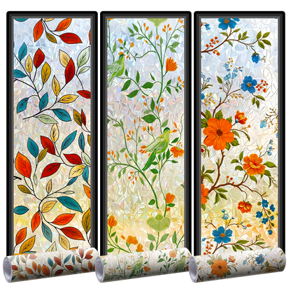 Lovyanocosh® Floral Glass Rainbow Window Film