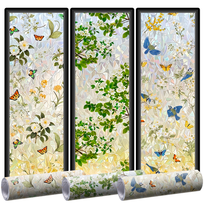 Lovyanocosh® Floral Glass Rainbow Window Film