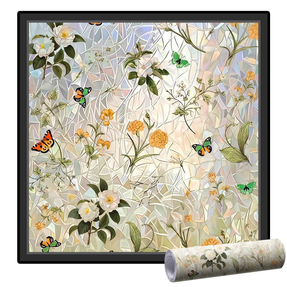 Lovyanocosh® Floral Glass Rainbow Window Film