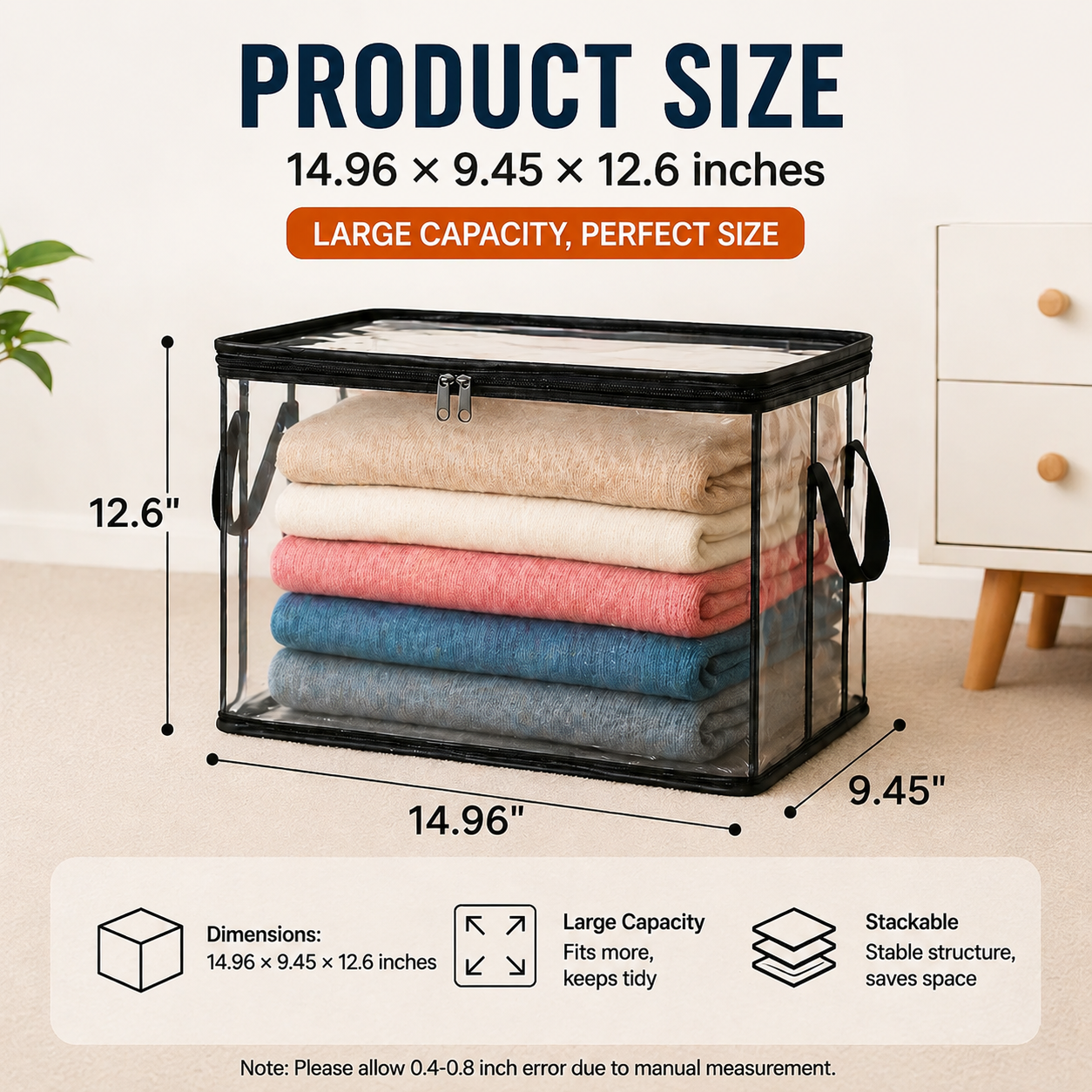 🎁LAST DAY 50% OFF ✨📦lovyanocosh® Large Heavy-Duty Thick Plastic Clear Storage