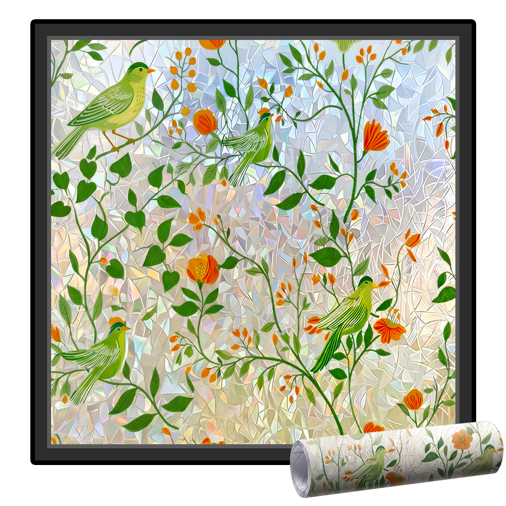 Lovyanocosh® Floral Glass Rainbow Window Film