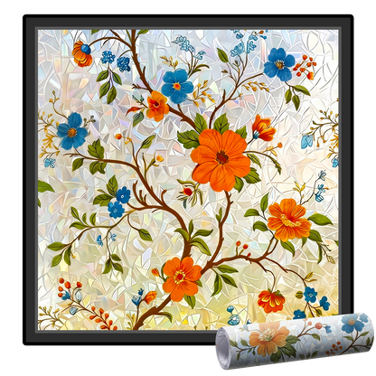 Lovyanocosh® Floral Glass Rainbow Window Film