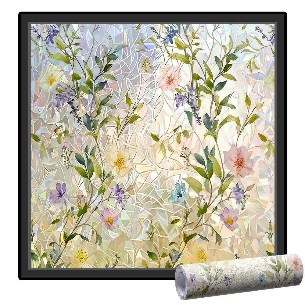 Lovyanocosh® Floral Glass Rainbow Window Film