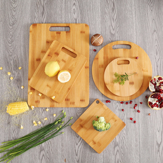 Lovyanocosh All-Natural Alpine Bamboo Cutting Board 3-Piece Set – Custom Thick Wooden Chopping Blocks for Healthy Food Prep – Beautiful and Sustainable Dual-Sided Boards for Kitchen and Table Service