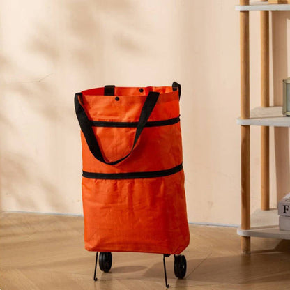 🥗 Last Day 50% OFF | Lovyanocosh® Foldable 2-in-1 Rolling Shopping Bag 🛒