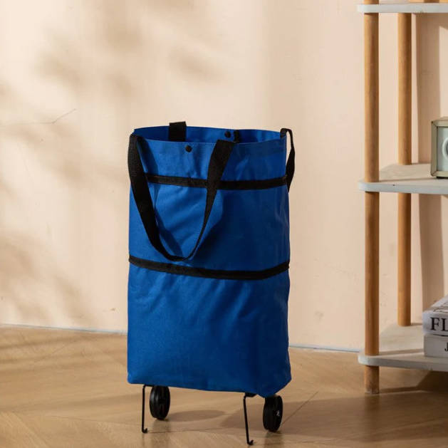 🥗 Last Day 50% OFF | Lovyanocosh® Foldable 2-in-1 Rolling Shopping Bag 🛒