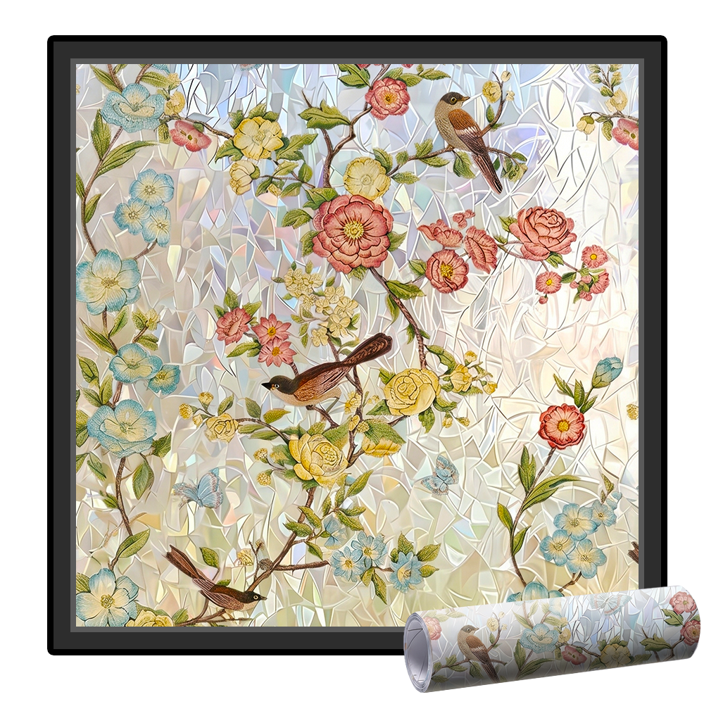 Lovyanocosh® Floral Glass Rainbow Window Film