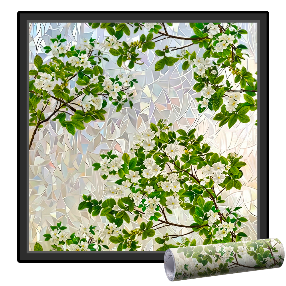 Lovyanocosh® Floral Glass Rainbow Window Film