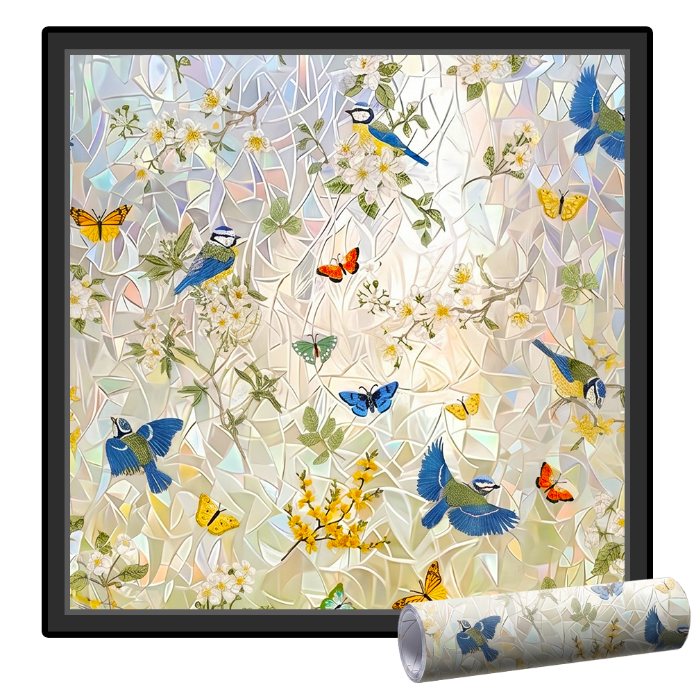 Lovyanocosh® Floral Glass Rainbow Window Film