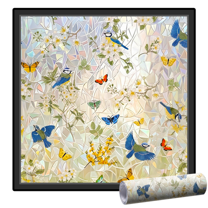 Lovyanocosh® Floral Glass Rainbow Window Film