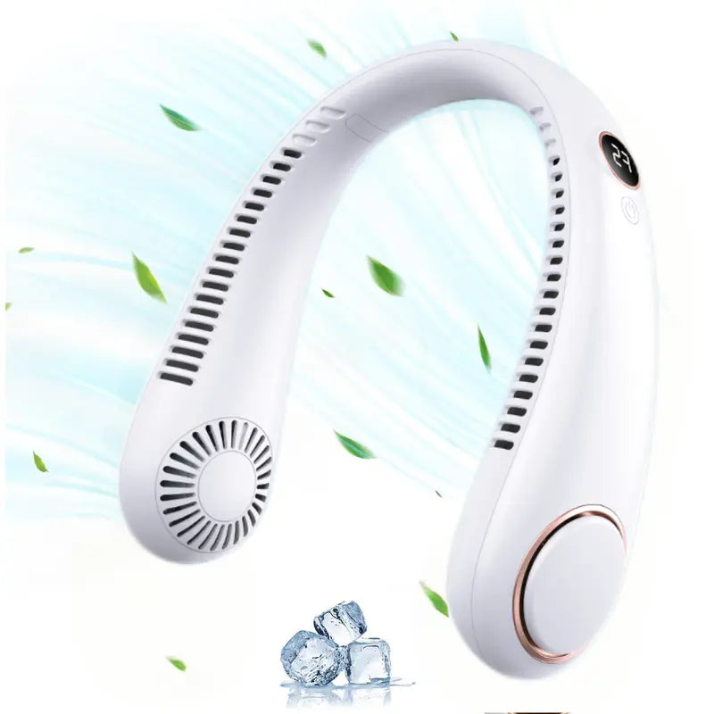❄️LAST DAY 50% OFF ✨BVJ® Portable Neck Fan, Bladeless Wearable Personal Fan, Hands-Free Cooling for Outdoor & Office