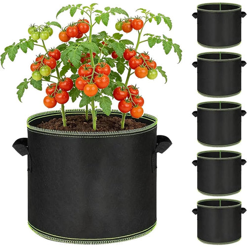 5-Pack 5 Gallon Fabric Grow Bags