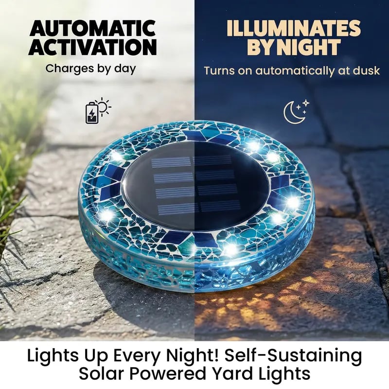 LAST DAY 50% OFF ✨Lovyanocosh® Handcrafted Mosaic Solar Disk Lights🔥
