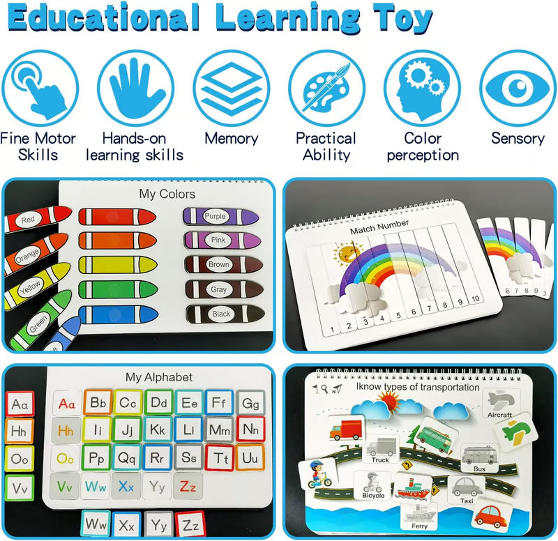 Lovyanocosh® My Preschool Busy Book 📚 Best Gift for kids🎅