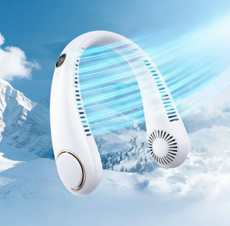 ❄️LAST DAY 50% OFF ✨BVJ® Portable Neck Fan, Bladeless Wearable Personal Fan, Hands-Free Cooling for Outdoor & Office