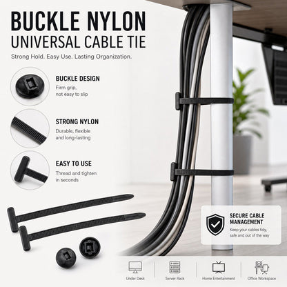 Last Day Clearance Sale 50% OFF🔥Nylon Universal Cable Tie Buckle
