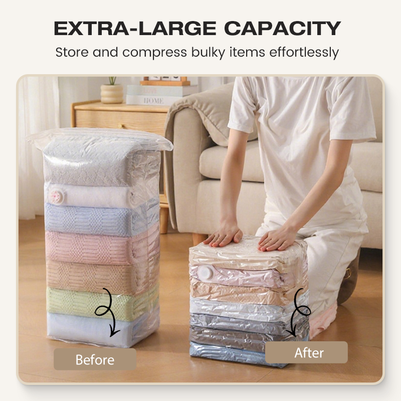 🥳2026 HOT SALE 🥳 No‑Pump Vacuum Storage Bags 💞 50% OFF!