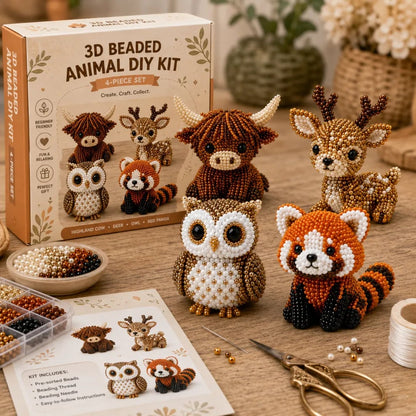 🏆Limited Time Sale 49% OFF🧵🔥Petite 3D Beaded Animal Craft Kit