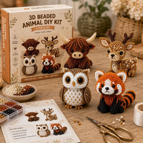 🏆Limited Time Sale 49% OFF🧵🔥Petite 3D Beaded Animal Craft Kit