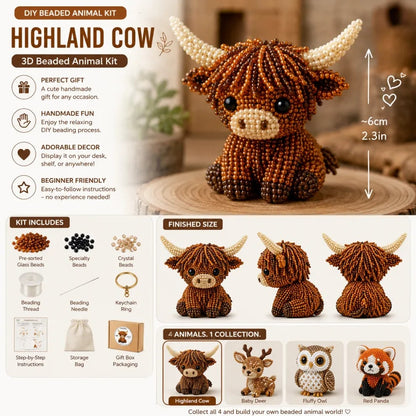 🏆Limited Time Sale 49% OFF🧵🔥Petite 3D Beaded Animal Craft Kit